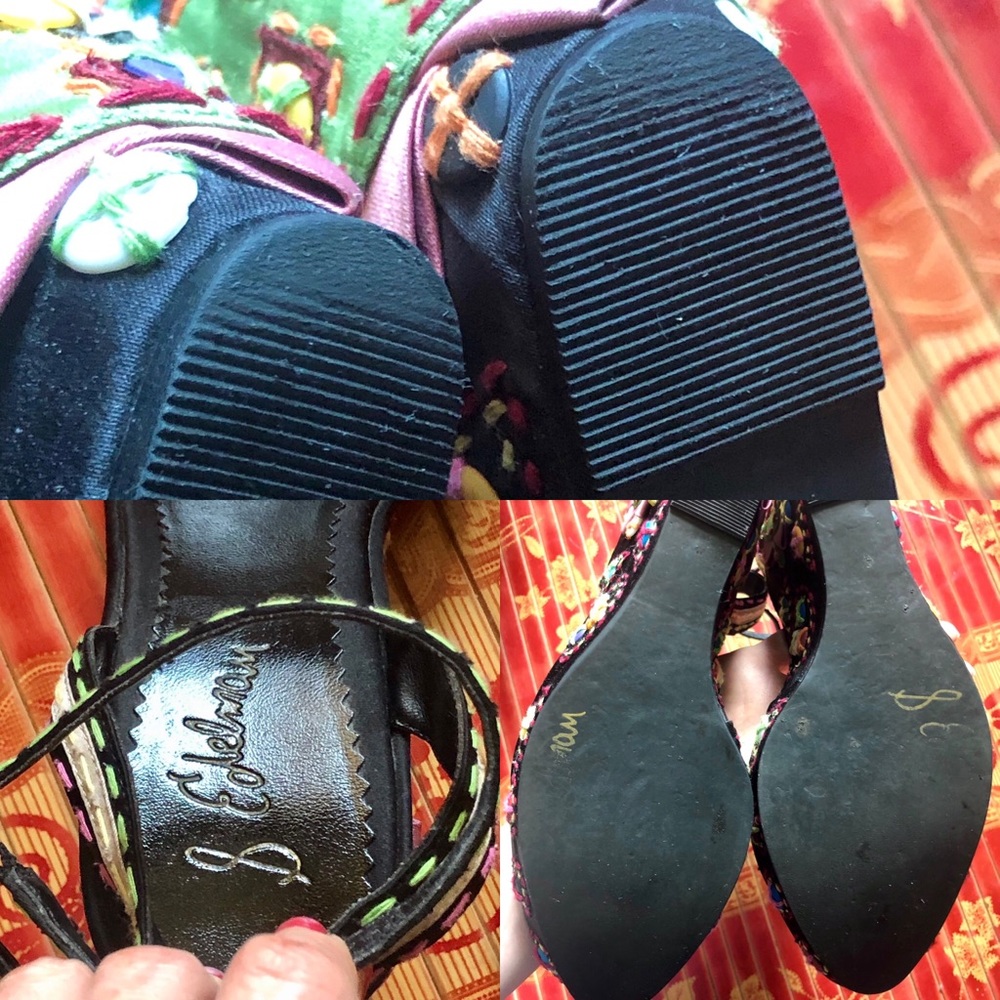 Sam Edelman Platform Button Silky Sandals 9M - Picture 13 of 15